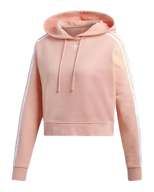 Adidas Pink Cropped Hoodie
