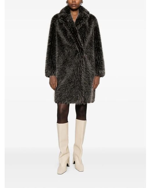 VALENTINI 1972 Black Funnel-Neck Coat