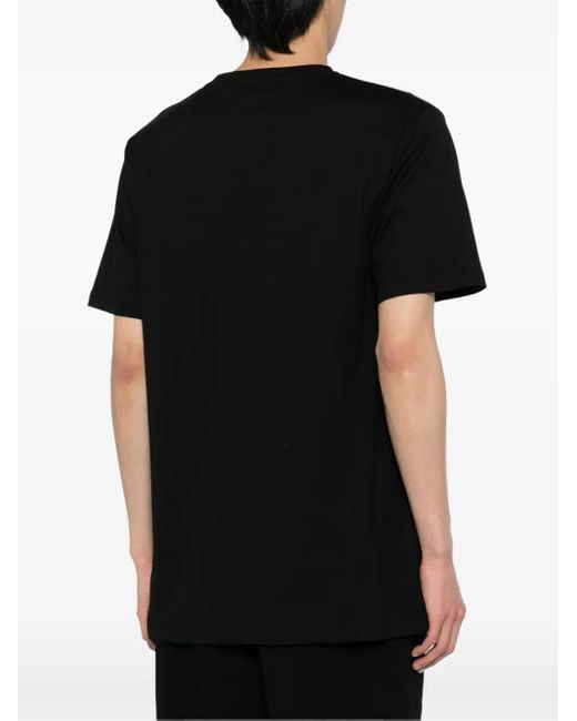 Off-White c/o Virgil Abloh Black Logo-Embroidered Cotton T-Shirt for men