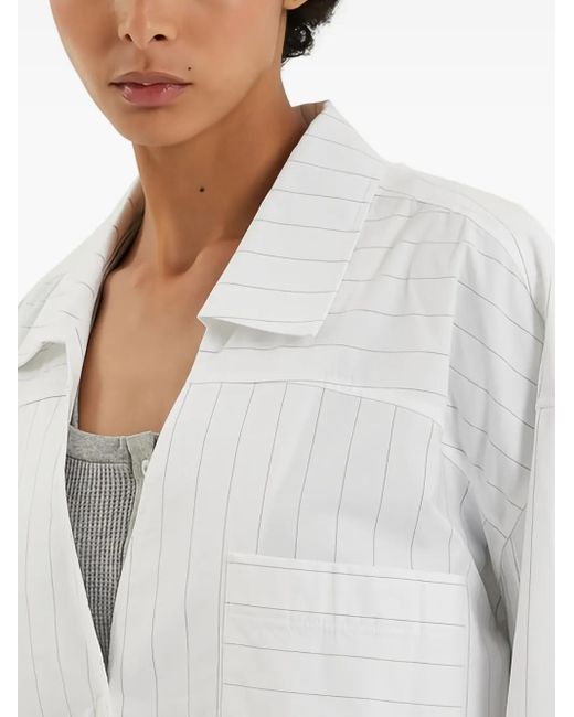 Chemisier A Righe Con Maniche Lunghe di 1989 STUDIO in White