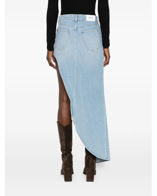Coperni Blue Asymmetric Panel Skirt