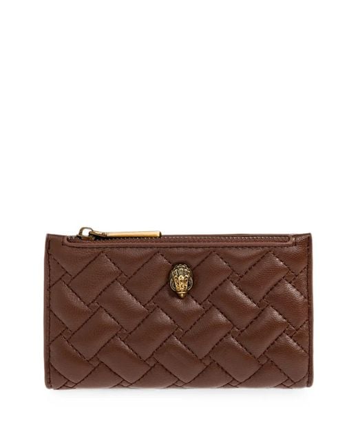 Kurt Geiger Brown Kensington Quilted-Pattern Leather Wallet