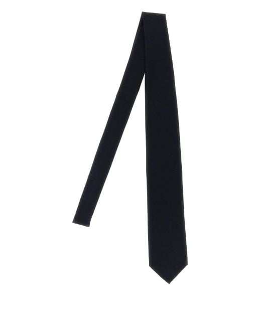 Brioni Black Textured Wool Tie for men