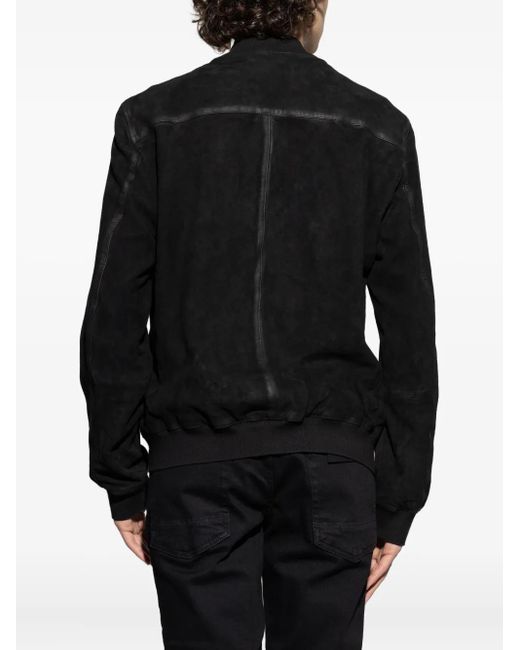 AllSaints Black Suede Bomber Jacket for men