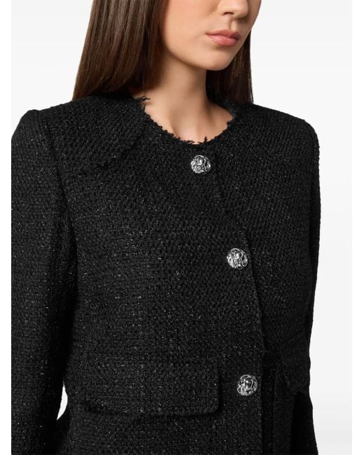 Philipp Plein Black Tweed Jacket