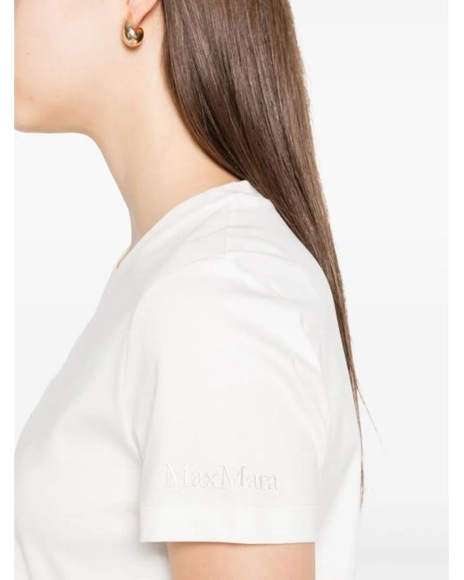 Max Mara White Cotton T-Shirt