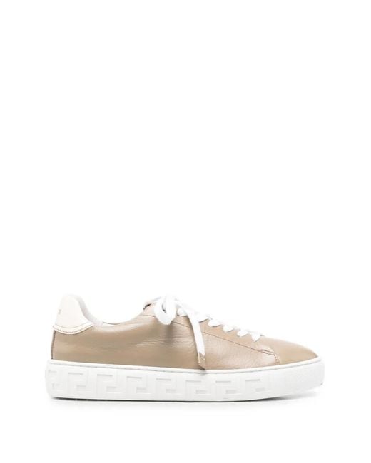 Versace White Leather Sneakers