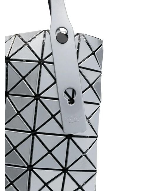 Issey Miyake White Prism Metallic-Finish Tote Bag