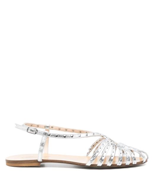Anna F. Camelia Sandals White