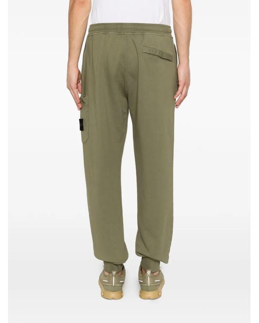 Stone Island Green Pantalon De Jogging À Poches Plaquées for men