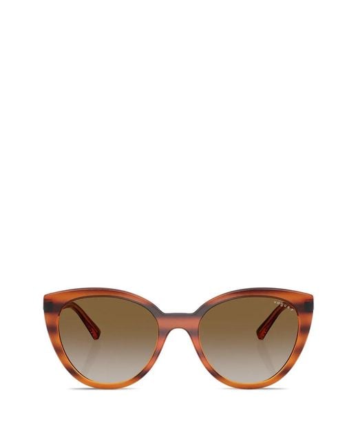 Vogue Eyewear Brown Striped Cat-Eye Sunglasses