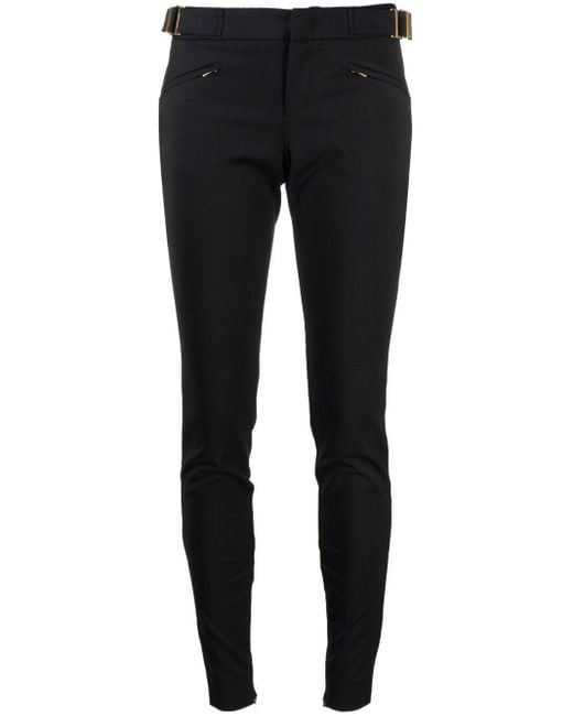 Gucci Black Buckle-fastening Detail Trousers