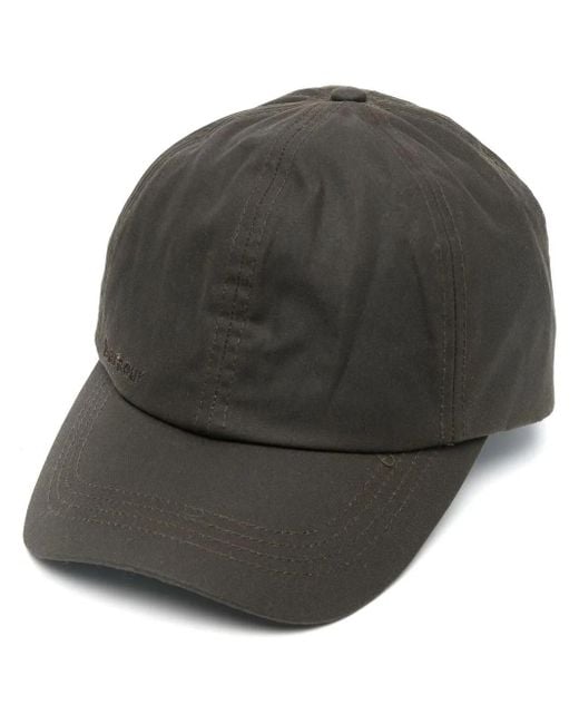 Barbour Gray Embroidered-Logo Baseball Cap