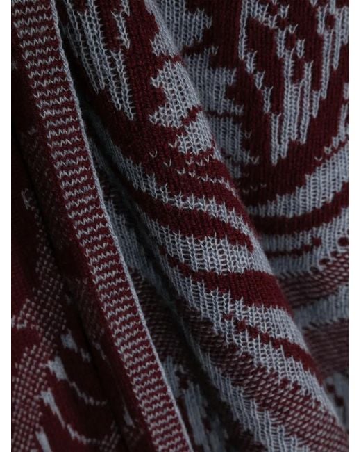 Etro Purple Scarf With Jacquard Design