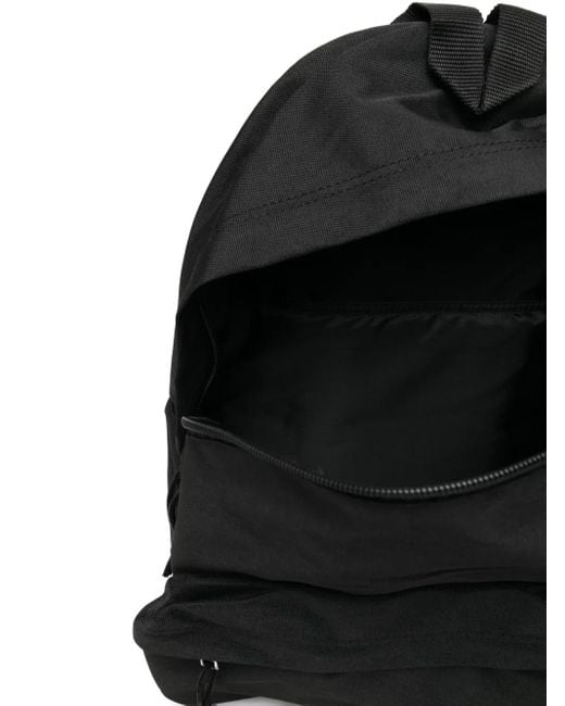 Lacoste Black Logo-Patch Backpack for men