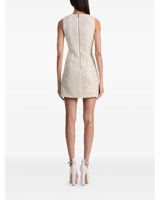 Robe Évasée Sans Manches À Sequins Brodés Cade Alice + Olivia en coloris White