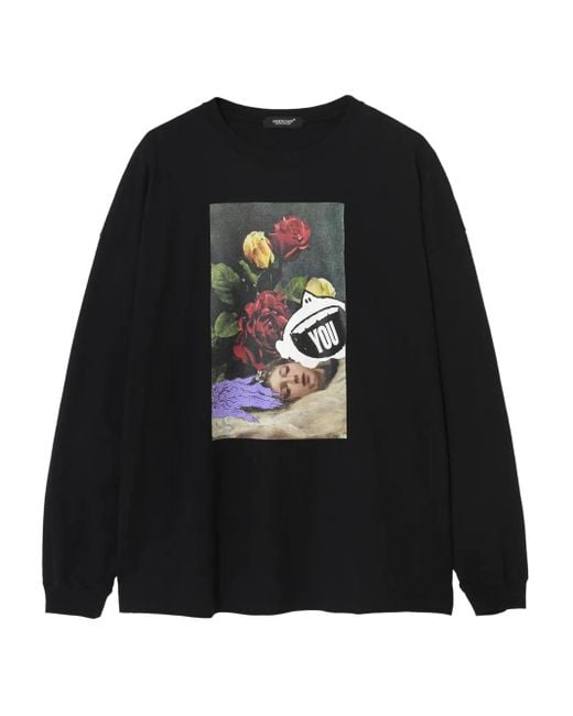 Felpa A Maniche Lunghe Con Stampa Grafica di Undercover in Black