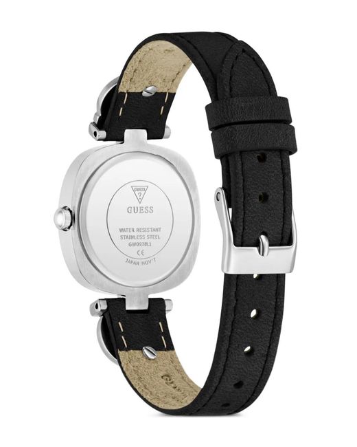 Guess Black Crystal-Embellished 28Mm Watch