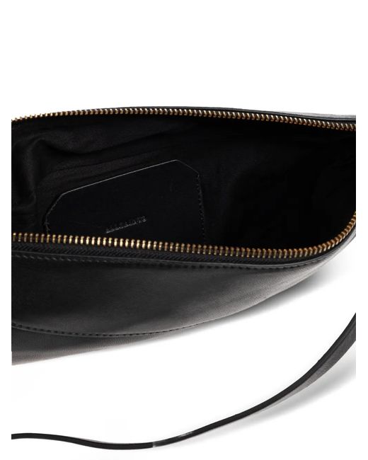 AllSaints Black Luna Leather Shoulder Bag