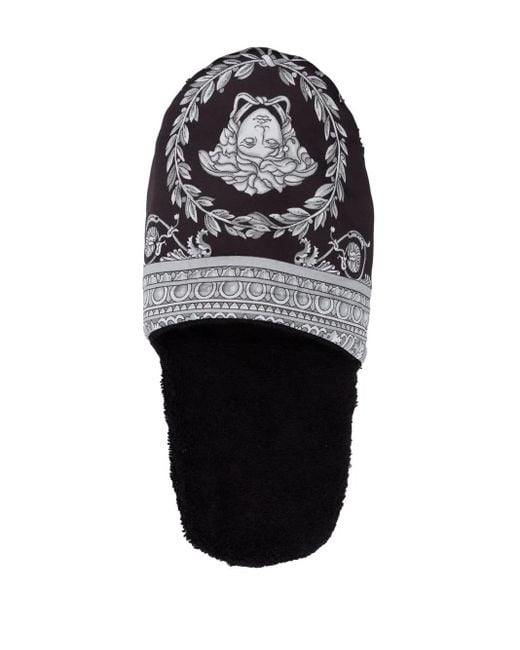 Versace White I Baroque Slippers