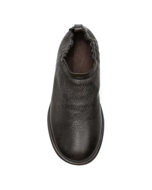 Studio Nicholson Black Korine Elasticated Leather Loafers for men
