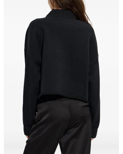 Off-White c/o Virgil Abloh Black Logo-Embroidered V-Neck Sweatshirt
