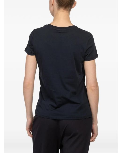 Patrick Assaraf Black Crew-Neck T-Shirt