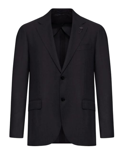Lardini Blue Cashmere Two-Button Blazer for men