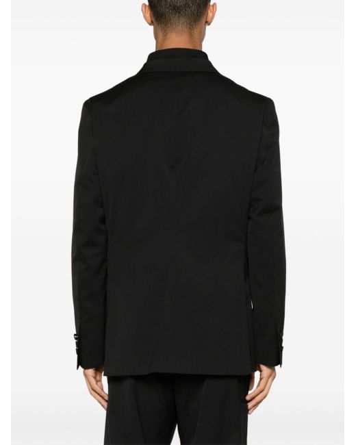 Palm Angels Black Single-Breasted Twill Blazer for men