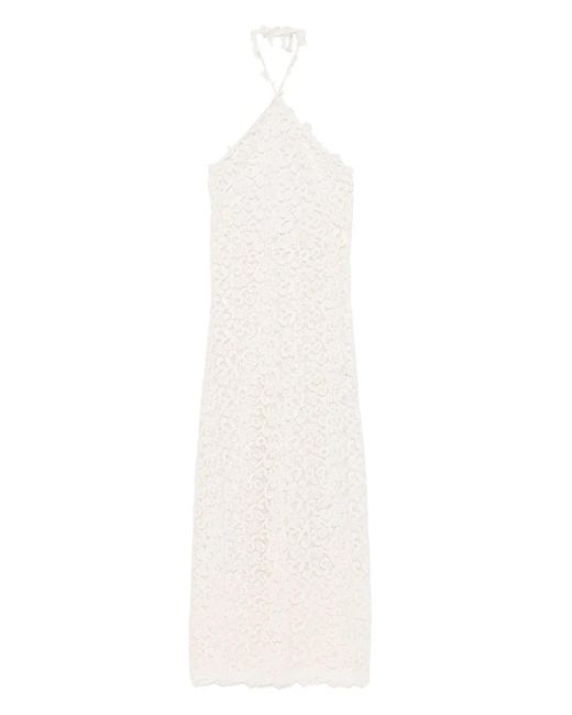 Ermanno Scervino Maxi-Jurk Met Kant in het White