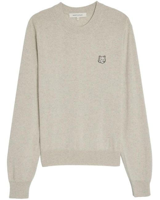 W Bold Fox Head Patch Regular Jumper Maison Kitsuné en coloris Natural