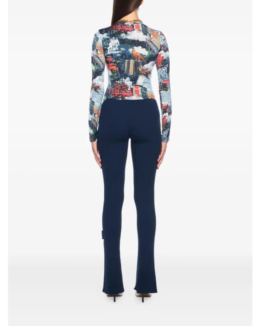 Off-White c/o Virgil Abloh Blue Zip Heavy Jersey Trousers