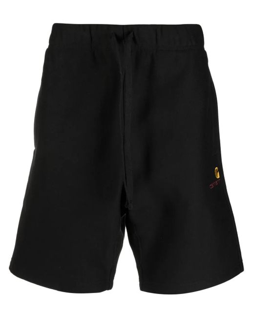Carhartt Black Drawstring Cotton-Blend Shorts for men