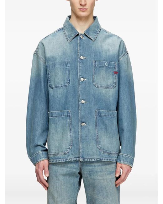 DIESEL Blue D-Stack-U Denim Jacket