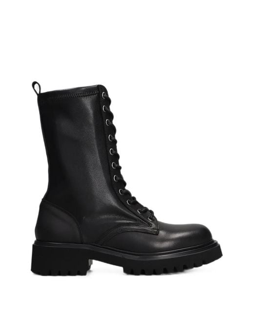 Anfibi Stringati di Julie Dee in Black