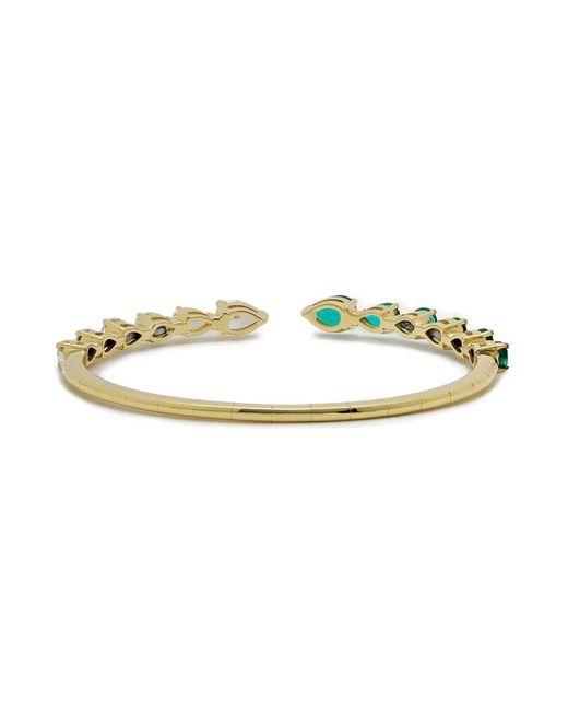 Jewels Aficionado Green 18K Diamond And Emerald Bracelet