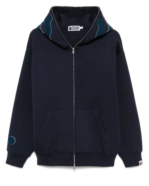 A Bathing Ape Blue Shark Full-Zip Hoodie for men
