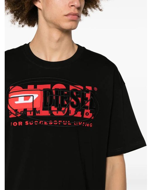 DIESEL Black T-Shirts And Polos for men