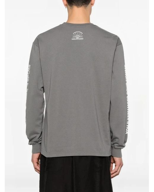 Yohji Yamamoto Gray X Neighborhood Long-Sleeve T-Shirt for men