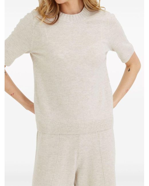 Chinti & Parker White Short-sleeve Knit Top