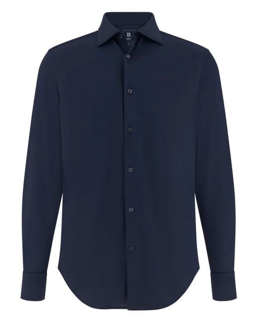 Boggi Blue Slim Fit Collar Shirt for men