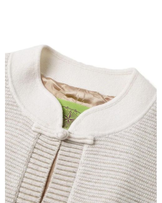 Shanghai Tang White Cashmere Cardigan