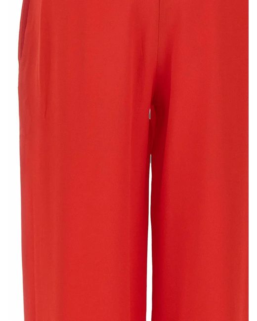 Kangra Red Silk Palazzo Pants