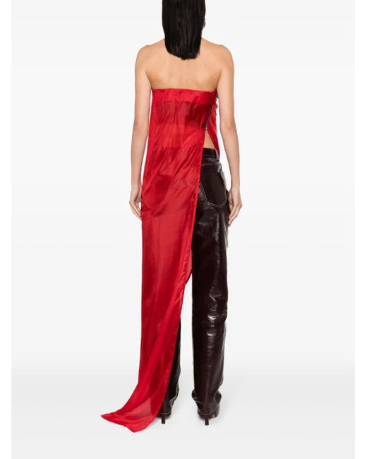 Rick Owens Red Strapless Long Top
