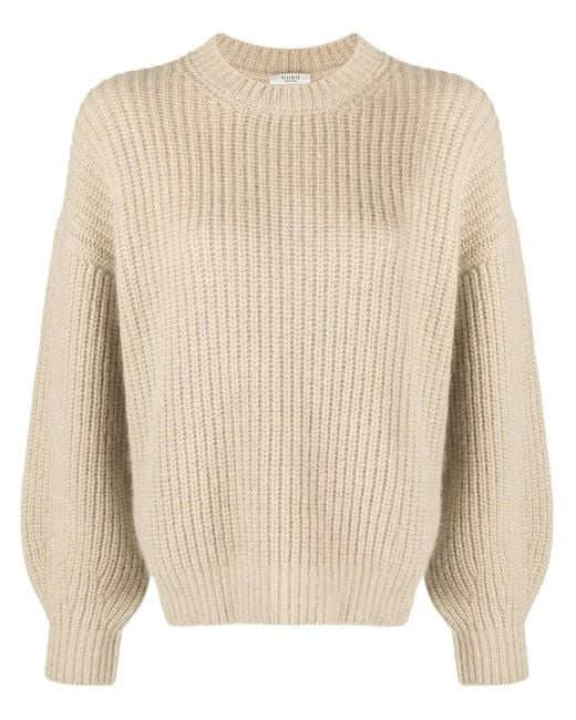 Peserico Natural Crew-Neck Cable-Knit Knitwear Jumper