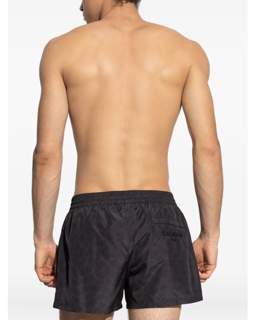 Short De Bain À Lien De Resserrage Balmain pour homme en coloris Blue