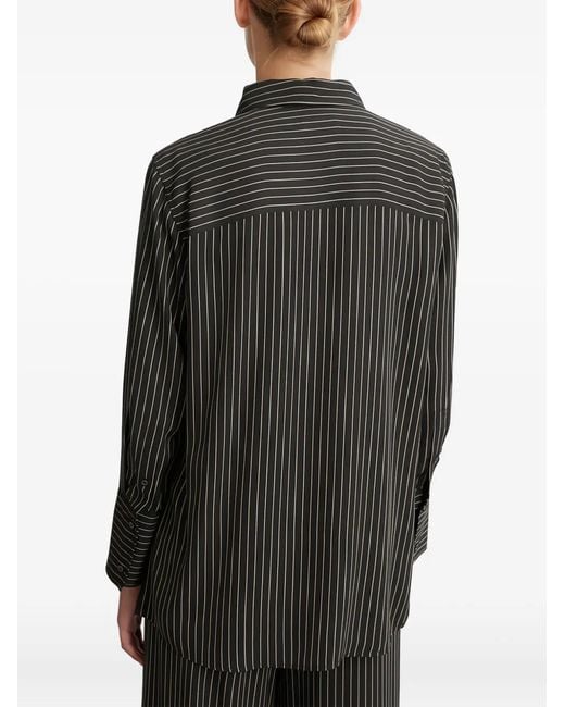 Marc O' Polo Black Striped Button-Up Shirt