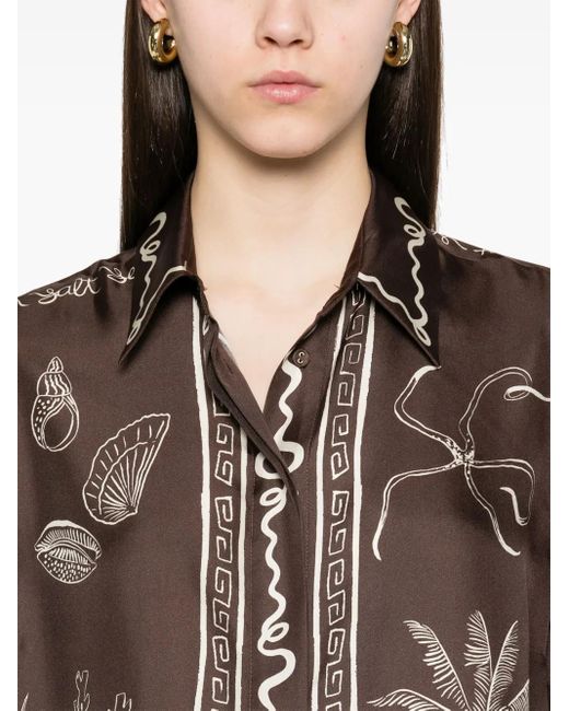 ALÉMAIS Sammy シャツ Brown
