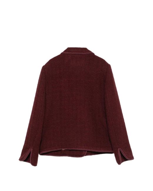 Etro Red Buttoned Double-Breasted Blazer