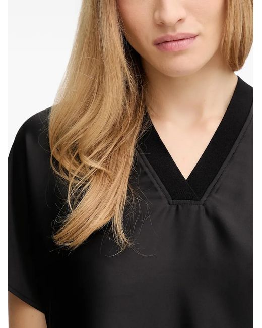 Joseph Ribkoff Black V-Neck Blouse